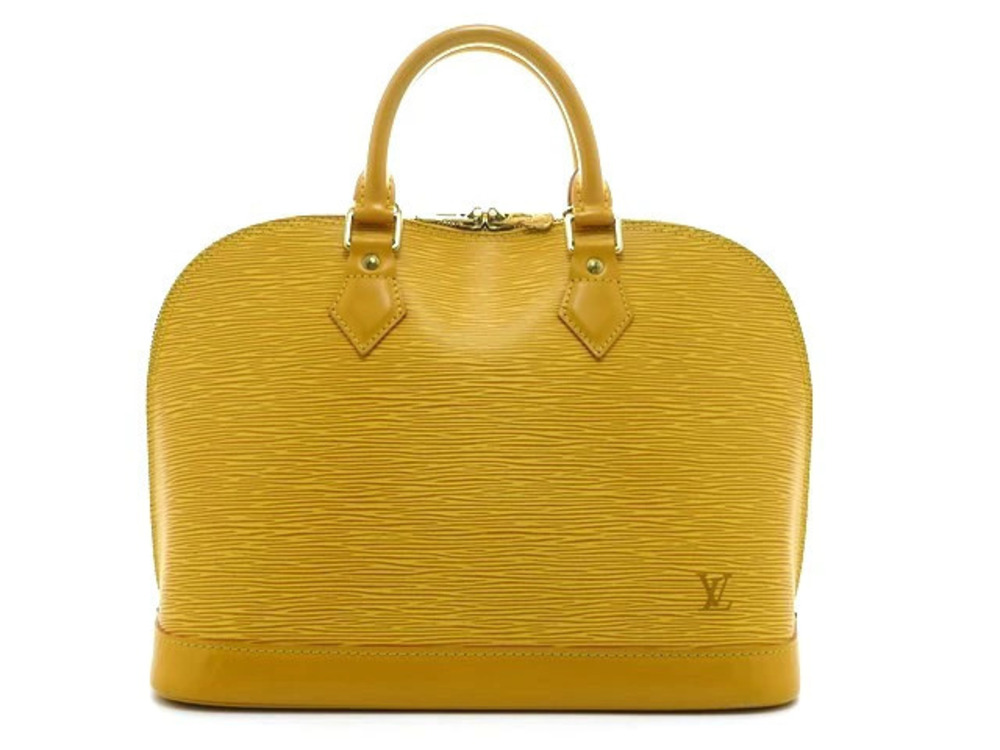 LOUIS VUITTON Alma Epi Tassili Yellow Handbag